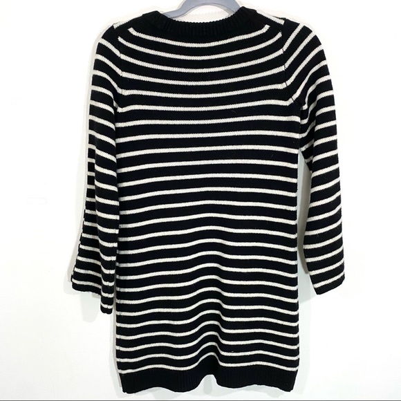Madewell Button Sleeve Sweater Dress in Stripe XXS - Picture 4 of 6